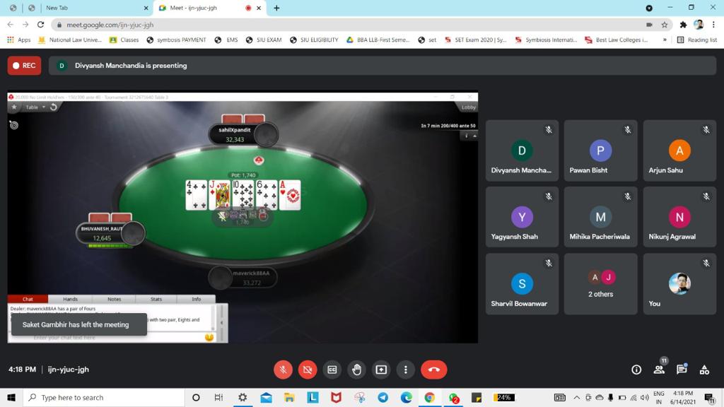 Online Poker Competition (2021) - SCMS Nagpur